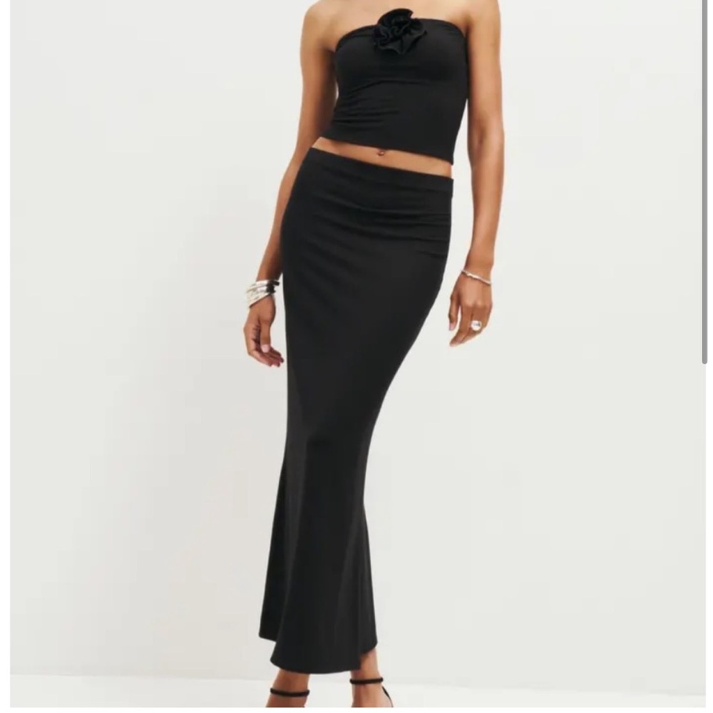 Reformation Adalynn Knit Two Piece Black